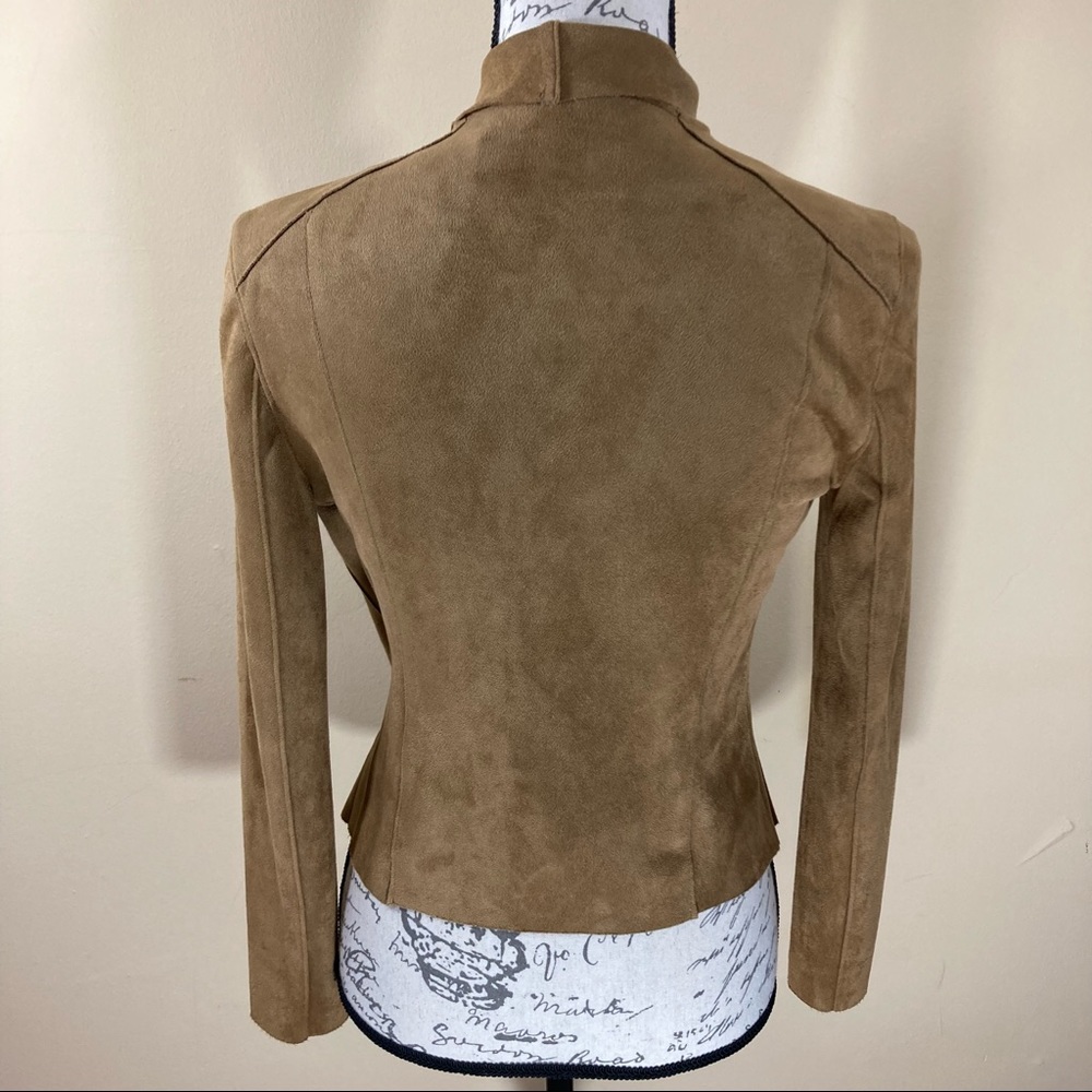 Blank NYC Drape Front Faux Suede Jacket - Picture 11 of 14